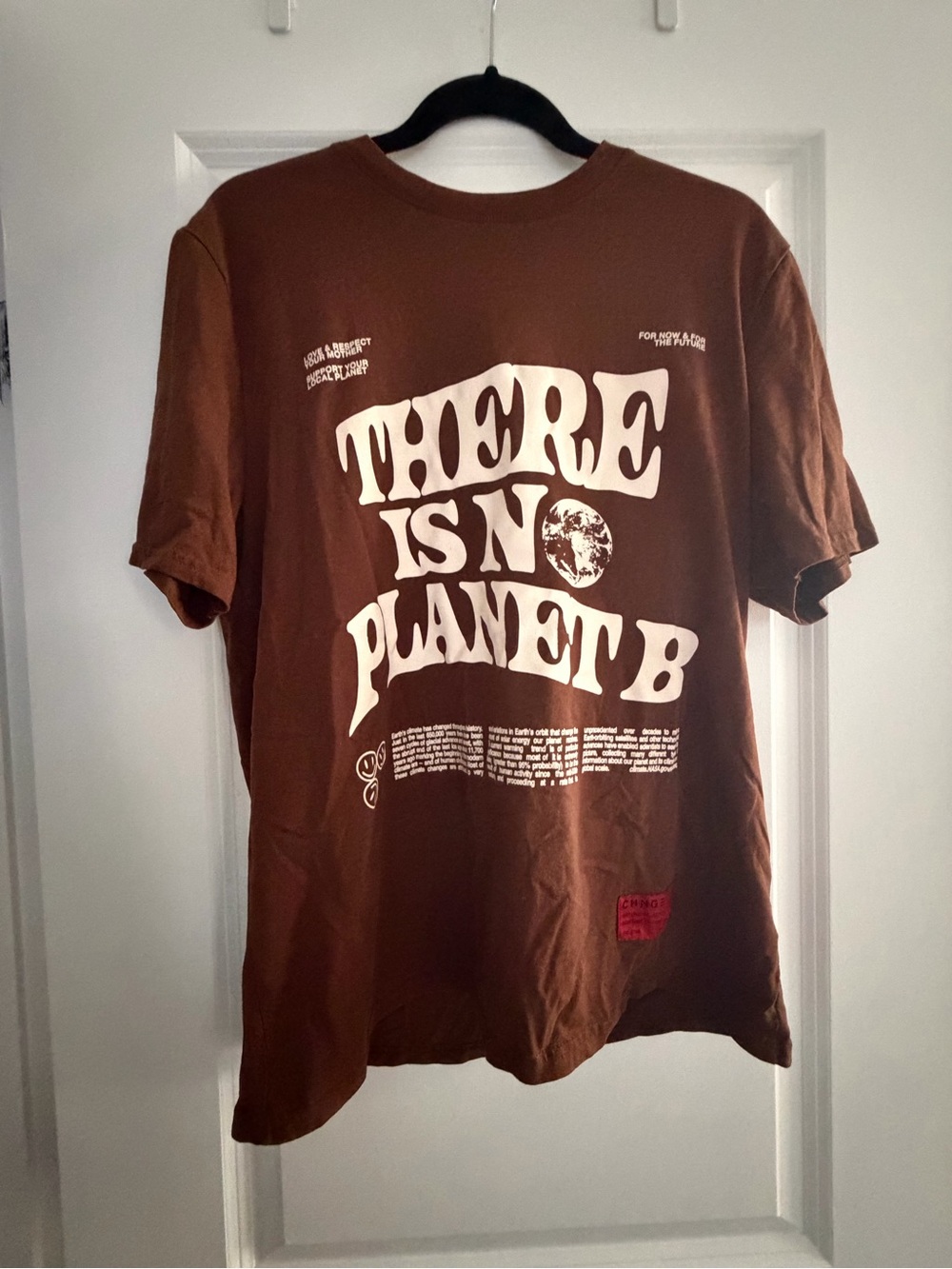 Urban Outfitters Brown Graphic 'There Is No Planet B' Tee